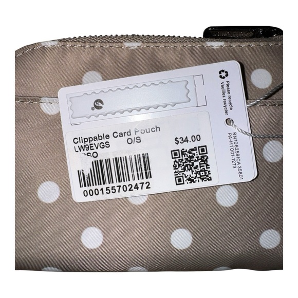 Lululemon Clippable Card Pouch, Sheer Oak (Sold Out) NWT - Picture 3 of 4